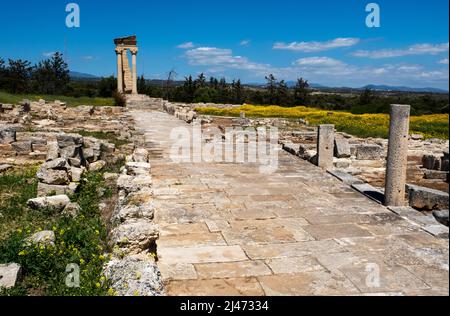 Apollo's Temple partly restored Sanctuary of Apollon Hylates at Kourion Archaeological Site, Episkopi, Republic of Cyprus