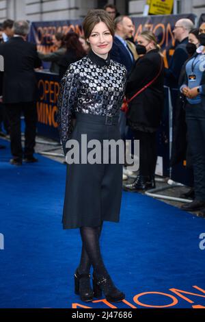 London, UK. 12 April 2022. Kelly Macdonald attending the UK Premiere of Operation Mincemeat, at the Curzon Mayfair cinema in London. Picture date: Tuesday April 12, 2022. Photo credit should read: Matt Crossick/Empics/Alamy Live News Stock Photo