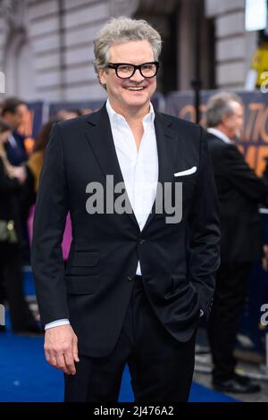 London, UK. 12 April 2022. Colin Firth attending the UK Premiere of Operation Mincemeat, at the Curzon Mayfair cinema in London. Picture date: Tuesday April 12, 2022. Photo credit should read: Matt Crossick/Empics/Alamy Live News Stock Photo