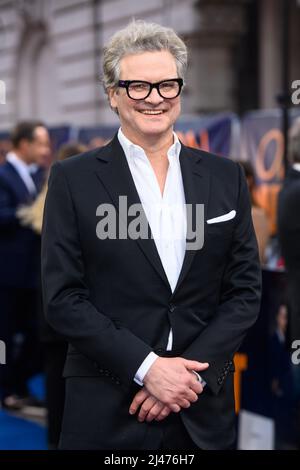 London, UK. 12 April 2022. Colin Firth attending the UK Premiere of Operation Mincemeat, at the Curzon Mayfair cinema in London. Picture date: Tuesday April 12, 2022. Photo credit should read: Matt Crossick/Empics/Alamy Live News Stock Photo