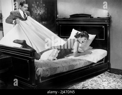 Clark Gable, Sophia Loren, on-set of the Film, 'It Started In Naples', Paramount Pictures, 1960 Stock Photo