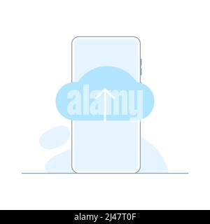 Upload vector icon, cloud storage symbol. Vector illustration for web site or mobile app Stock Vector