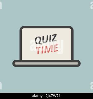 Online Quiz From on Phone. Choice and survey. Symbol of quiz online in website, choice and quiz exam list Stock Vector