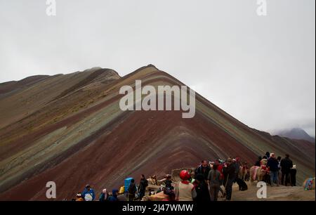Rainbow Mountain Cusco region Stock Photo