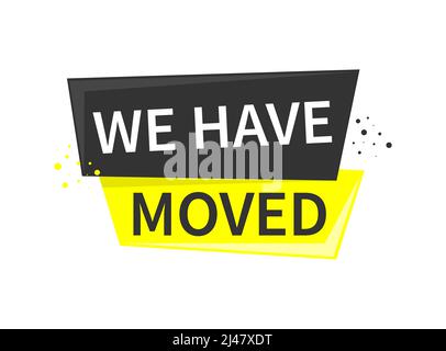 Indicated Place on the Map. We Have Moved Stock Vector