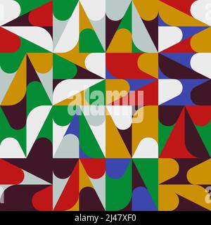 Digital collage graphics pattern made with vector abstract forms and generative geometric shapes, useful for web background, poster art design, magazi Stock Vector