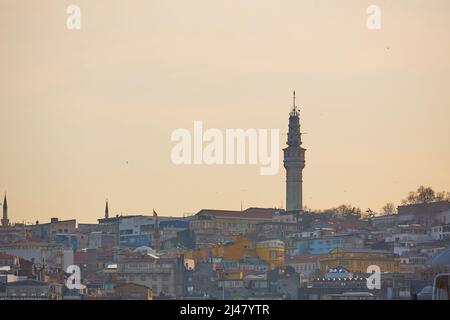 Beyazit tower or Seraskier Tower historic landmark in Istanbul, Turkey Stock Photo