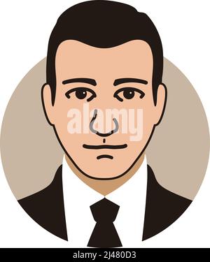 Businessman ID photo, vector illustration Stock Vector