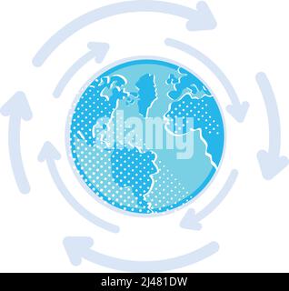 Globalization process semi flat color vector object Stock Vector