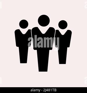 Business meeting icon. Flat talk pictogram for web. Line stroke. Stock Vector