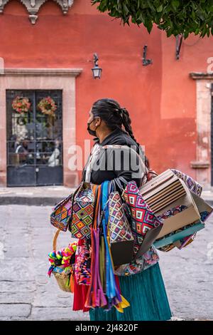 Mexico woman selling things Stock Photo