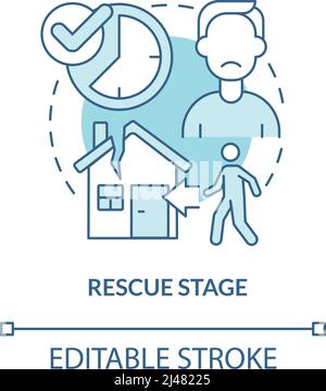 Recovery stage turquoise concept icon Stock Vector Image & Art - Alamy