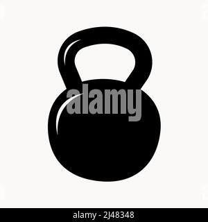 Simple KG weight silhouette icon, isolated Stock Vector