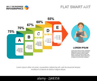 Flowchart with Percentage Slide Template Stock Vector Image & Art - Alamy