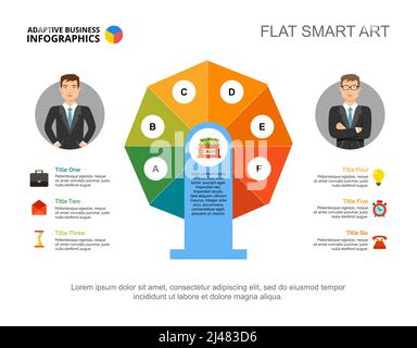 Six elements plan process chart template for presentation. Vector ...