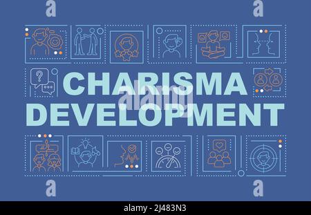 Charisma development word concepts blue banner Stock Vector