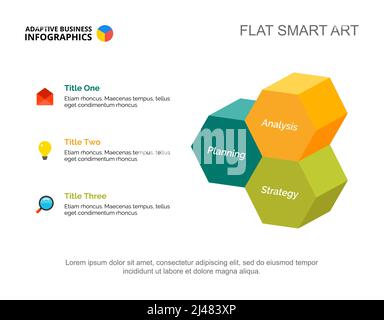 Three elements planning process chart template for presentation Stock ...