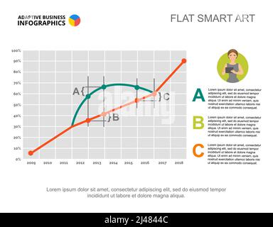 Scatter plot infographic chart design template for dark theme Stock ...
