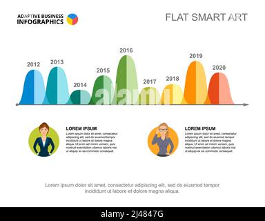 Business infographics with timeline chart and character icons Stock ...