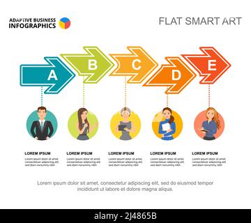 Five arrows process chart template for presentation Stock Vector Image ...