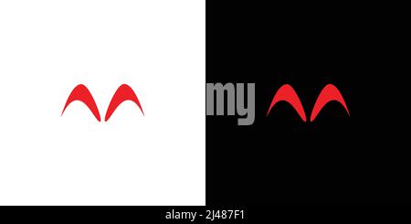 simple and bold M letter initials logo design Stock Vector