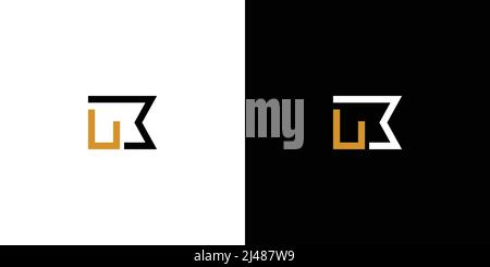 Modern and simple  letter GB initials logo design Stock Vector
