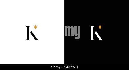 Modern and luxury letter K initials logo design Stock Vector