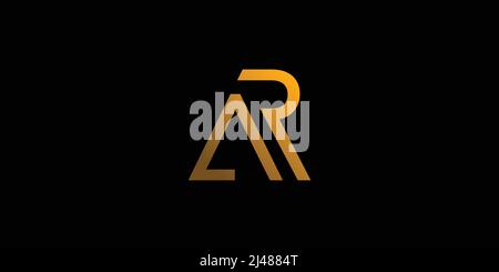 Unique and modern AR initials logo design 1 Stock Vector