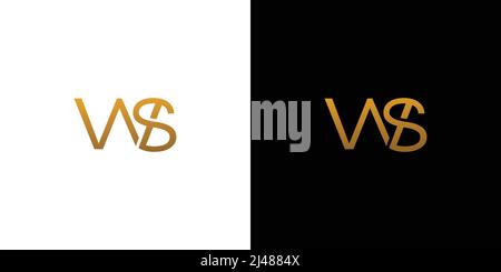 Modern and unique letter WS initials logo design Stock Vector