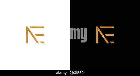 Modern and unique letter NE initials logo design Stock Vector