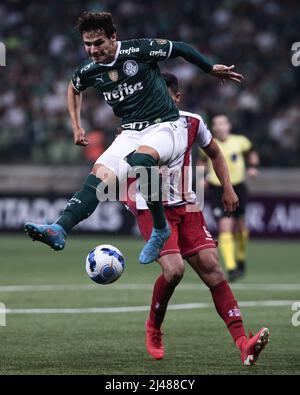 SP - Sao Paulo - 04/03/2022 - PAULISTA 2022 FINAL, PALMEIRAS X SAO PAULO -  Palmeiras player Raphael Veiga celebrates his goal during a match against Sao  Paulo at the Arena Allianz