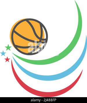 Basketball icon logo design illustration template vector Stock Vector