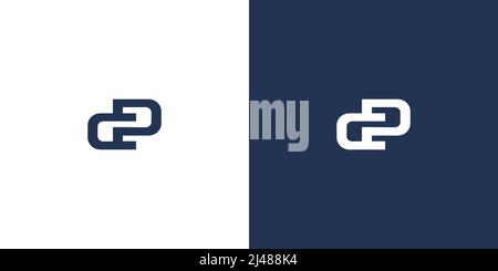 Strong and modern CP initials logo design Stock Vector