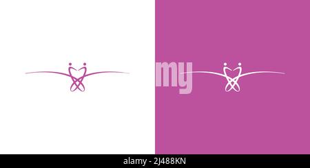 Unique and modern friendship logo design Stock Vector