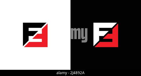 Modern and unique  letter FF initials logo design Stock Vector