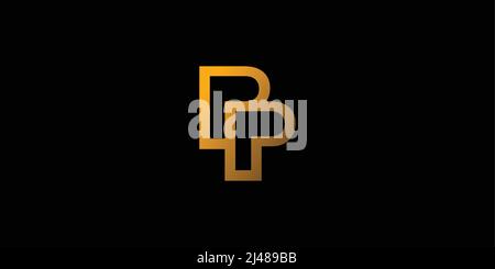 simple and modern PP initials logo design Stock Vector