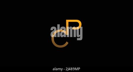 Unique and modern CP initials logo design Stock Vector