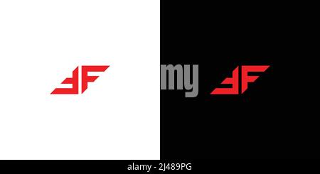 Unique and modern FF initials logo design Stock Vector