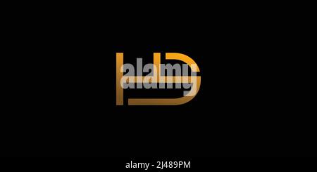 Unique and modern HS initials logo design Stock Vector