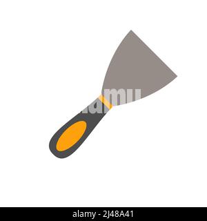 Putty knife. Working tool Illustration in flat style. Eps 10 Stock Vector