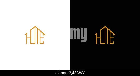 Unique and modern house logo design Stock Vector