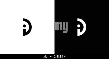 Unique and modern initial letter iD logo design Stock Vector