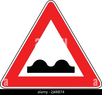 Street DANGER Sign. Road Information Symbol. Stock Vector