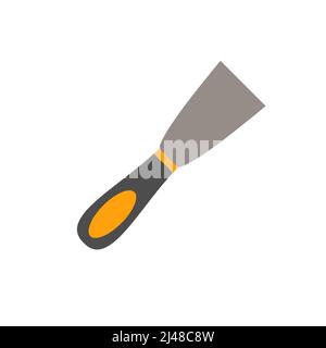 Putty knife. Working tool Illustration in flat style. Eps 10 Stock Vector