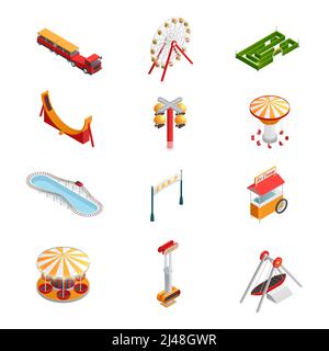 Water park attractions icons set Stock Vector Image & Art - Alamy