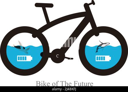 modern bicycle of the future  Vector illustration Stock Vector