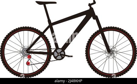 Simplified flat mountain bike design  vector illustration Stock Vector