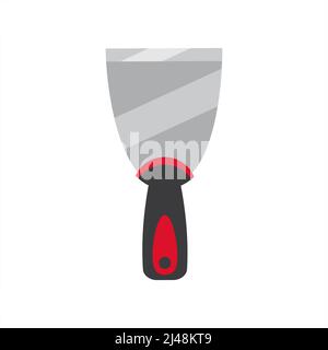 Spatula repair tool. Spackling Putty knife instruments. Vector illustration Stock Vector