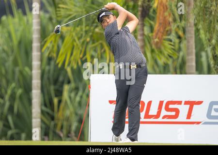 Pattaya Thailand - April 13:  Hung Chien-yao of Chinese Taipei during the first round of the Trust Golf Asian Mixed Stableford Challenge at Siam Country Club Waterside Course on April 13, 2022 in Pattaya, Thailand (Photo by Orange Pictures) Credit: Orange Pics BV/Alamy Live News Stock Photo