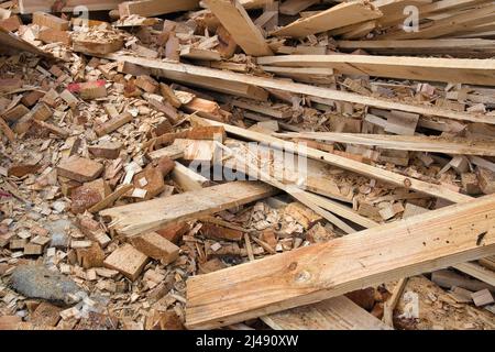 pieces of cut boards Stock Photo